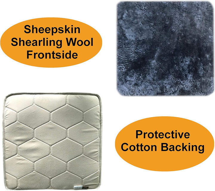 Genuine Sheepskin Sheared Wool Seat Cushion