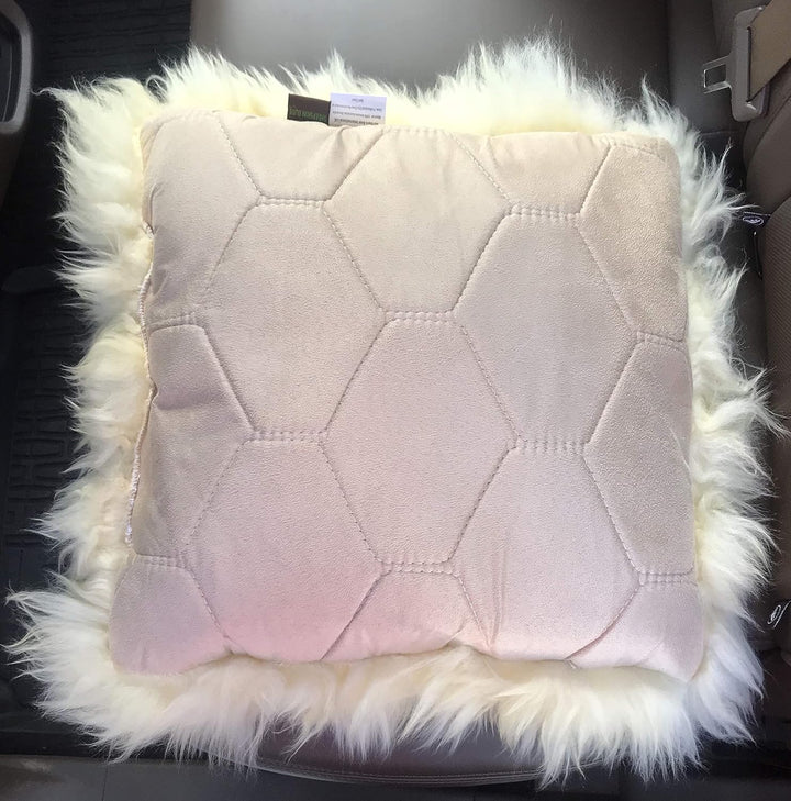 Natural Luxury and Decorative Thick Genuine Sheepskin Fur Throw Pillow