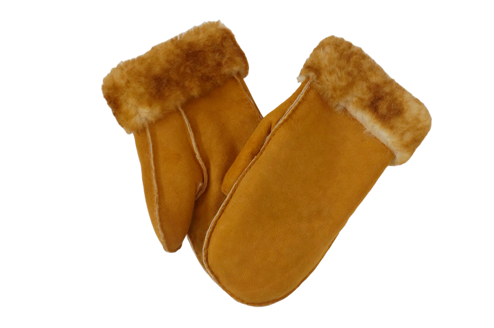 Men's Sheepskin Mittens - Tan