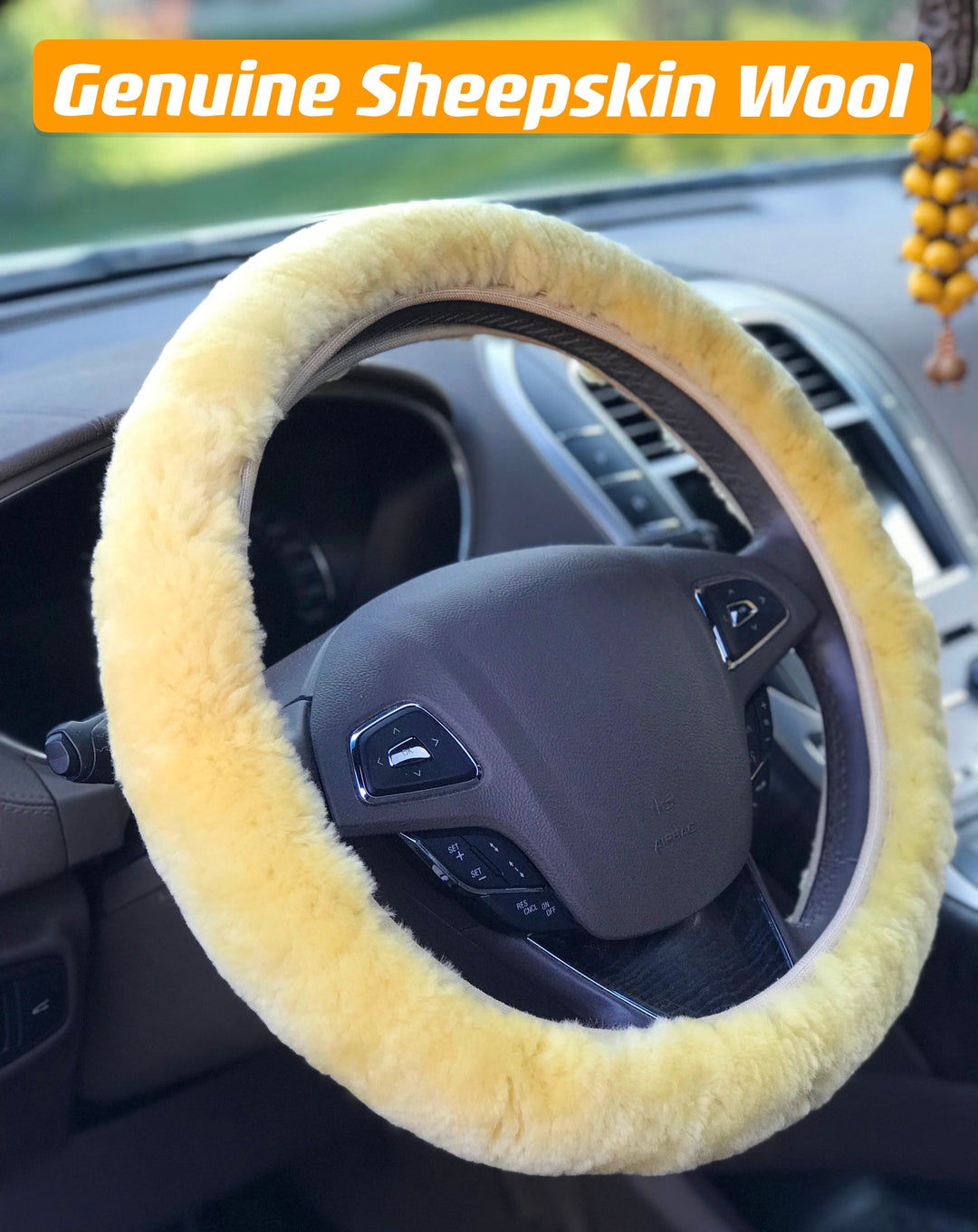 Sheepskin Steering Wheel Cover