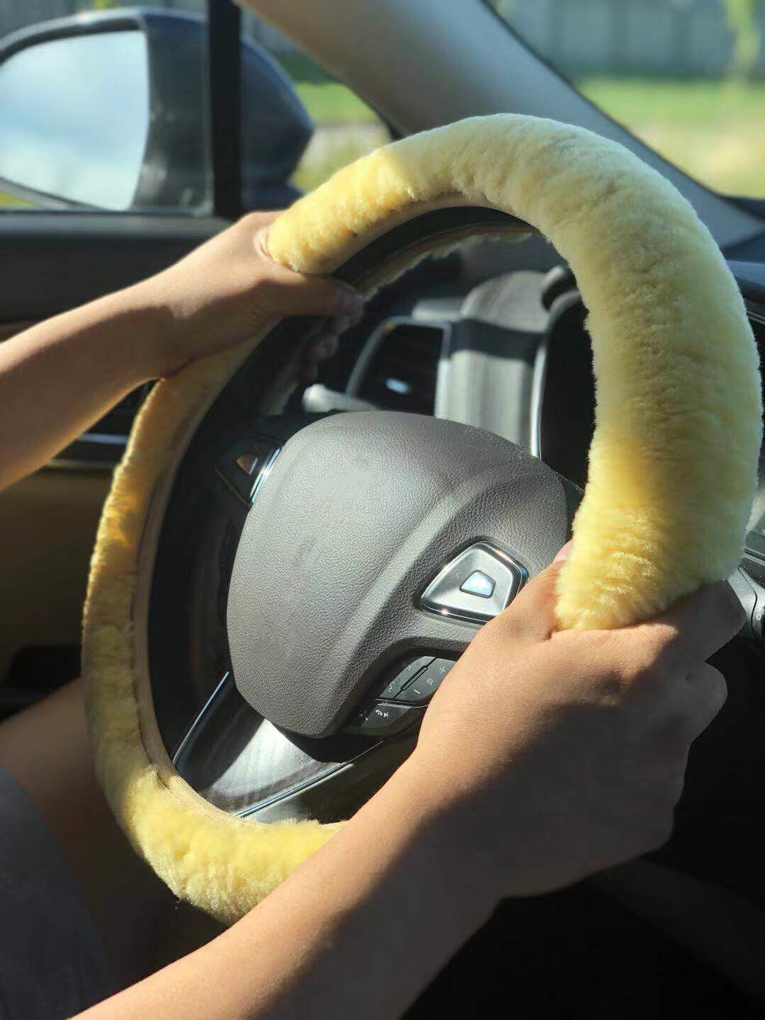 Sheepskin Steering Wheel Cover