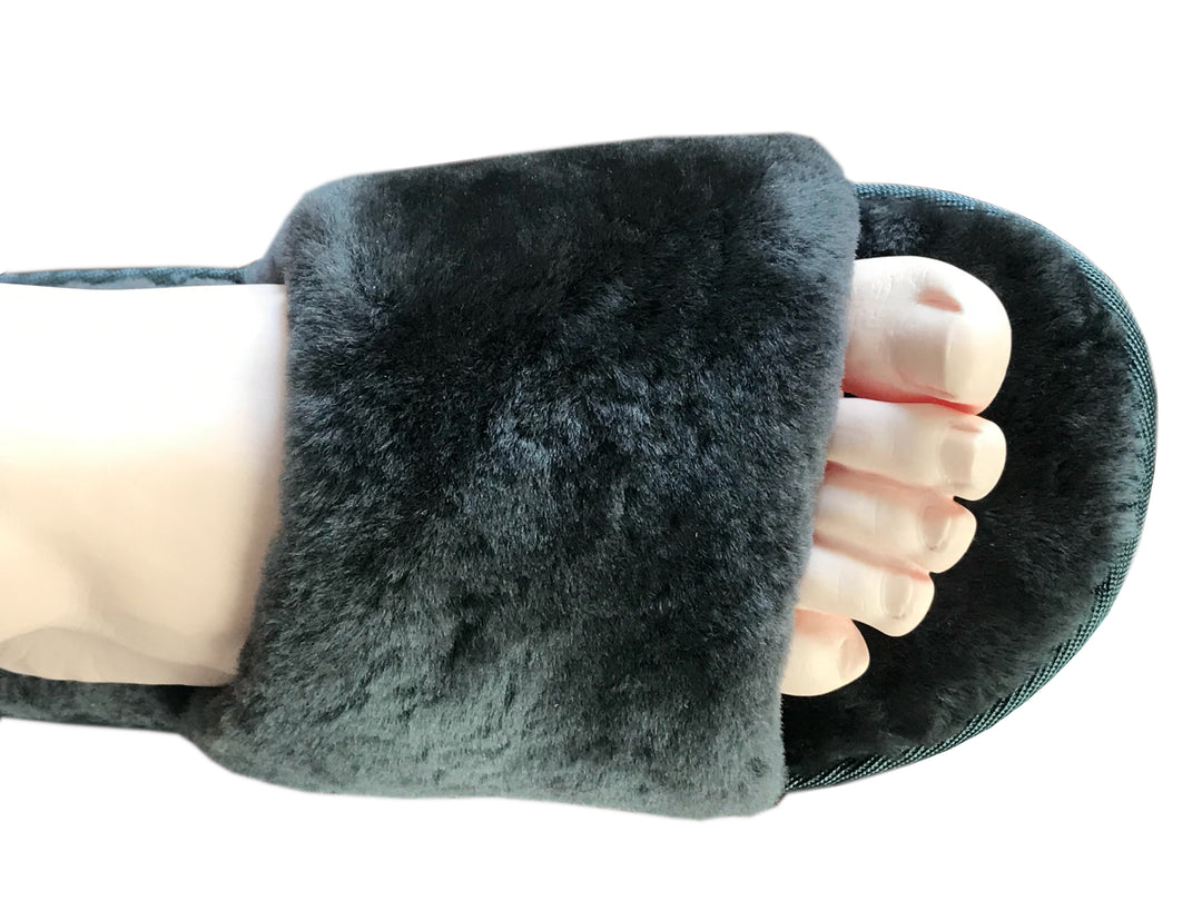 Sheared Sheepskin Slippers -  Gray