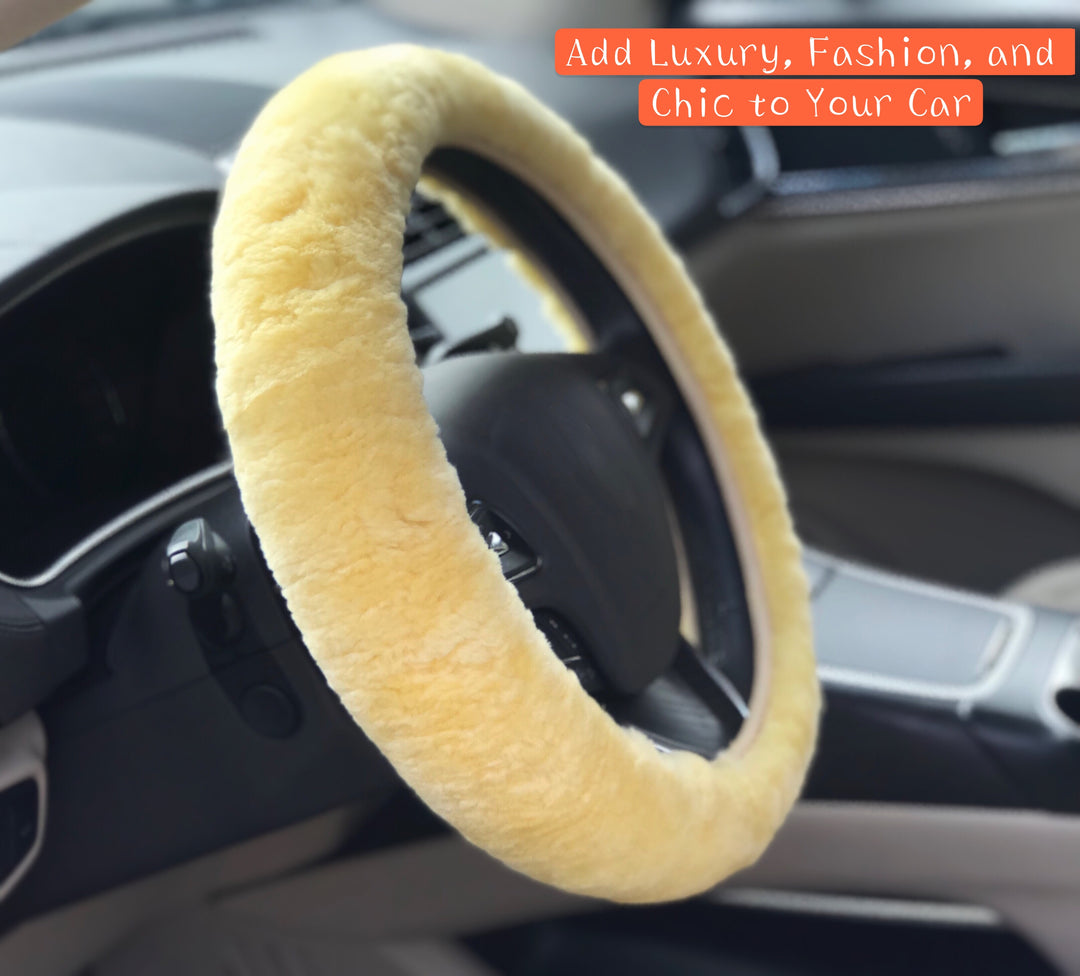 Sheepskin Steering Wheel Cover