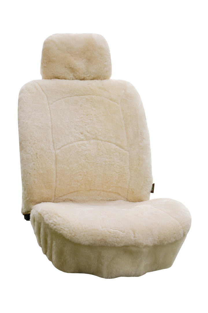 GENUINE AUSTRALIAN SHEARED WOOL SHEEPSKIN CAR SEAT COVER CURVE PATTERN