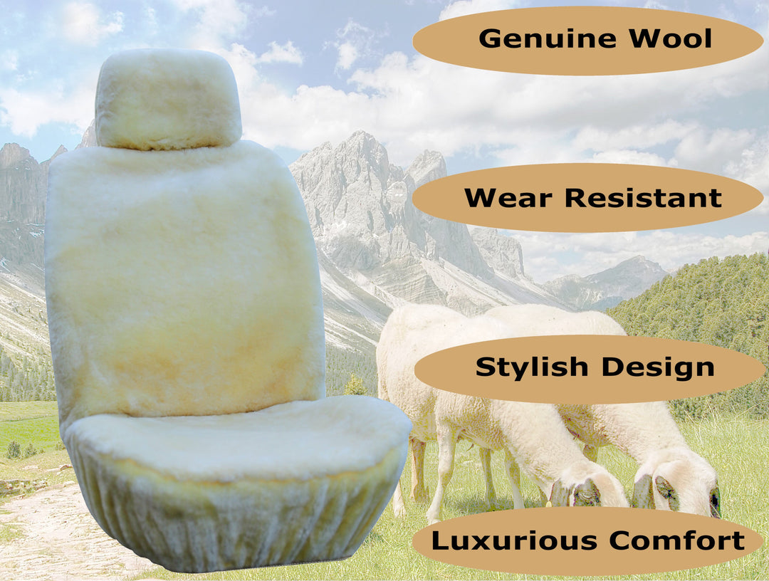 Genuine Australian Sheared Wool Sheepskin Car Seat Cover