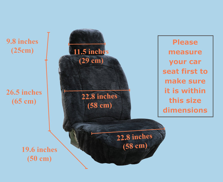 GENUINE AUSTRALIAN SHEARED WOOL SHEEPSKIN CAR SEAT COVER CURVE PATTERN