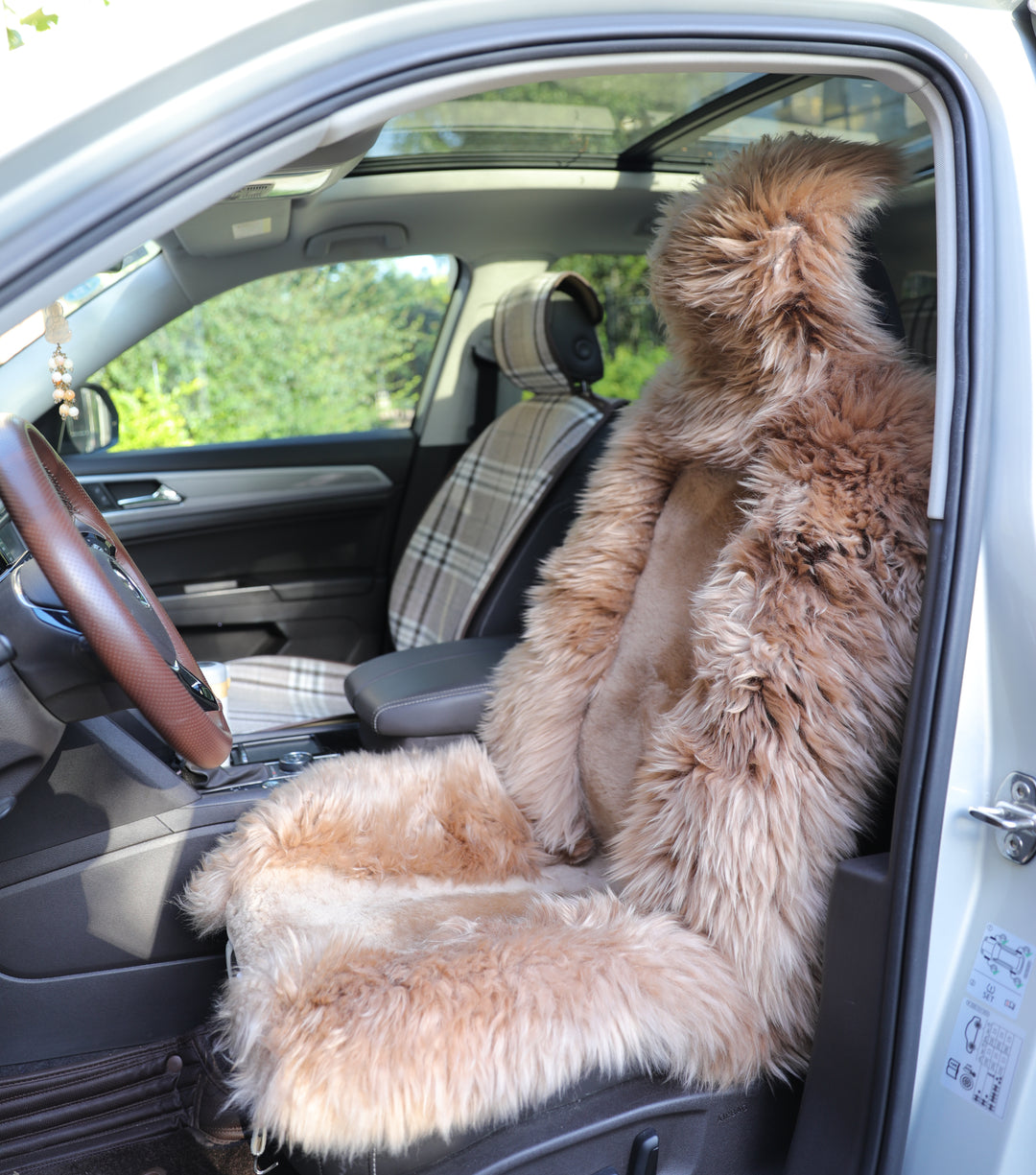 Genuine Australian Sheepskin Car Seat Covers ( x 1) - Coffee