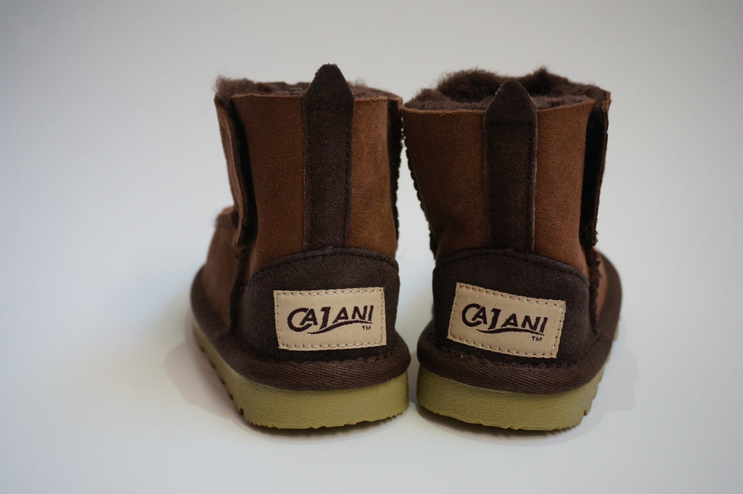 Toddler Sheepskin Boots without Tie - Brown