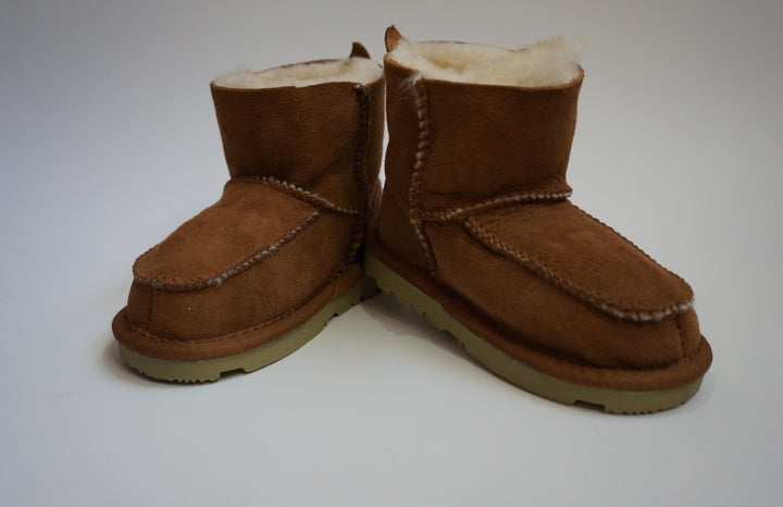 Toddler Sheepskin Boots without Tie - Tan