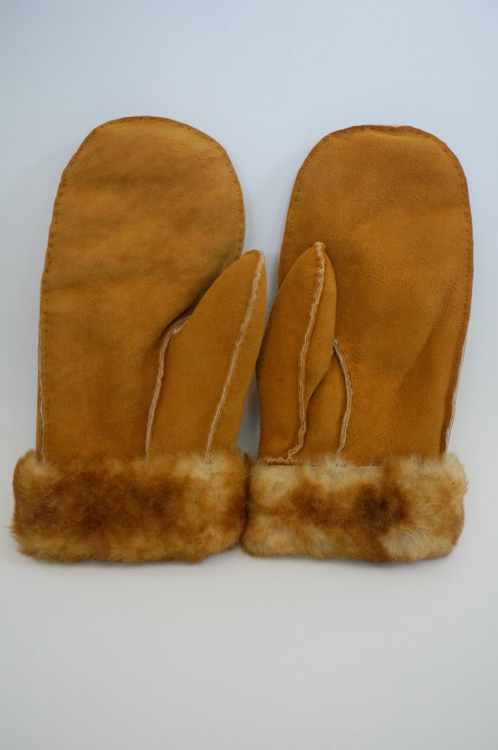 Men's Sheepskin Mittens - Tan