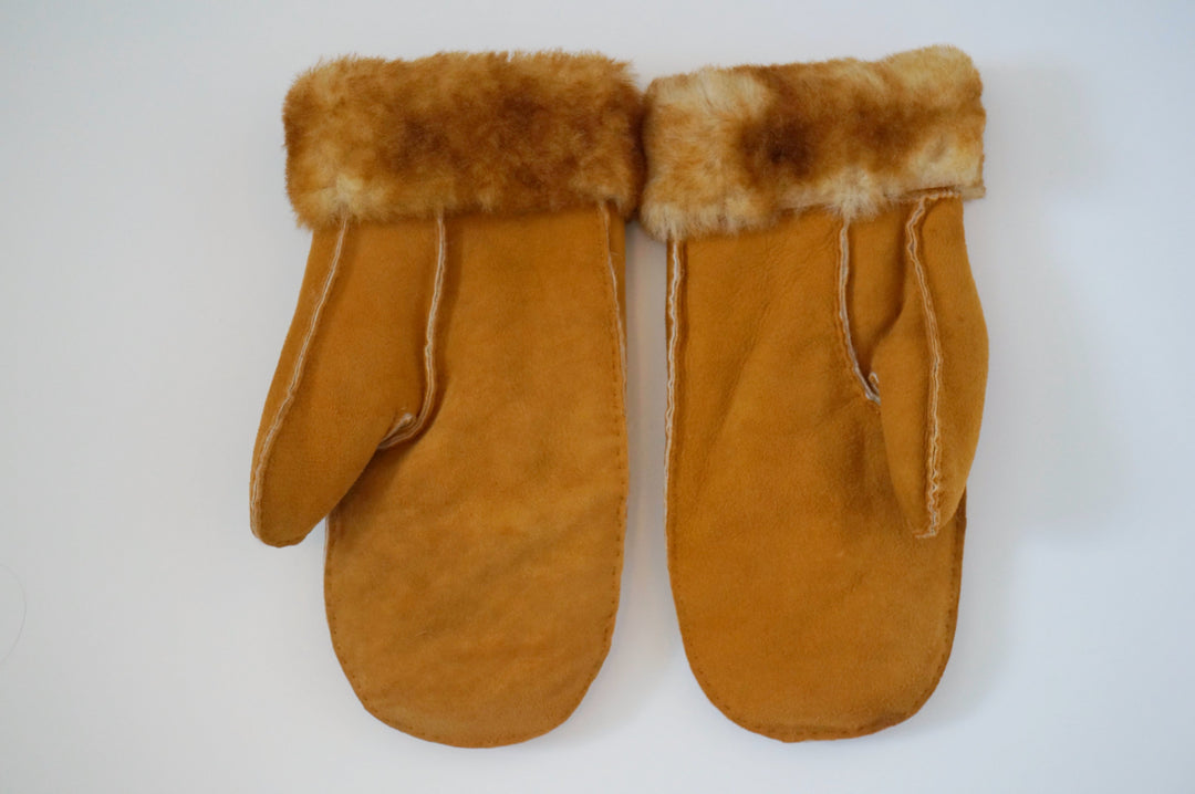 Men's Sheepskin Mittens - Tan