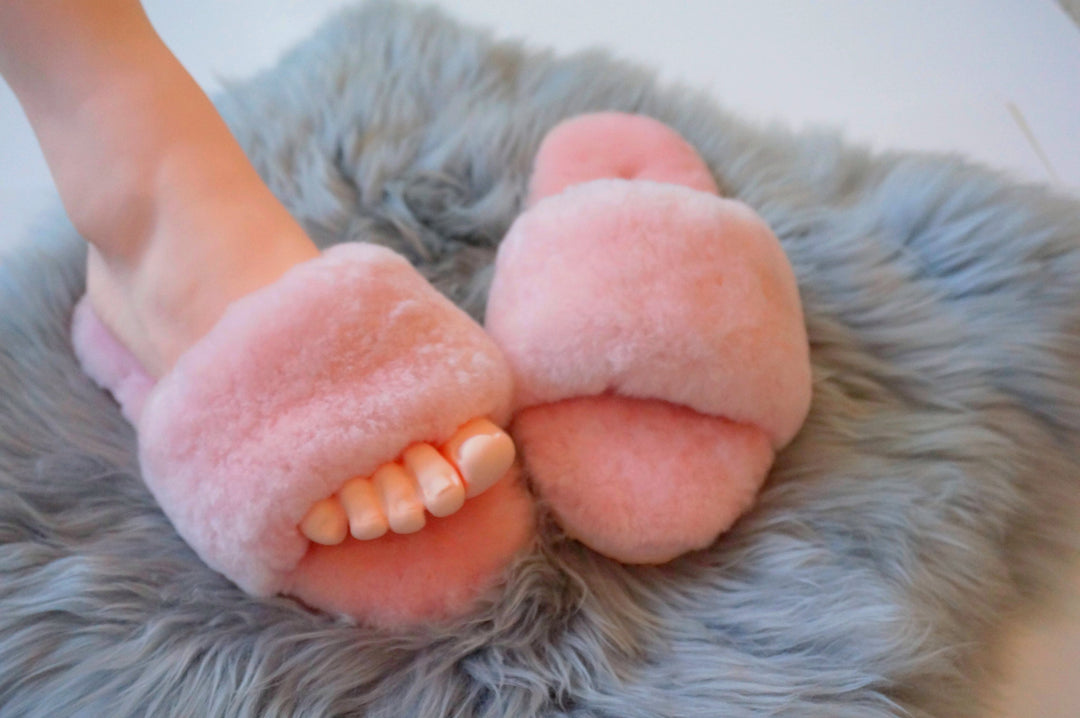 Australian Sheepskin Fluffy Slipper - Pink