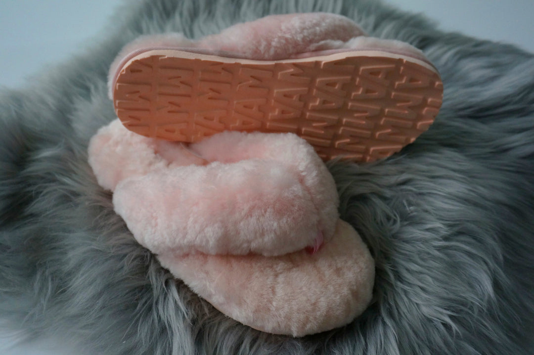 Australian Sheepskin Fluffy Flip-flop - Pink