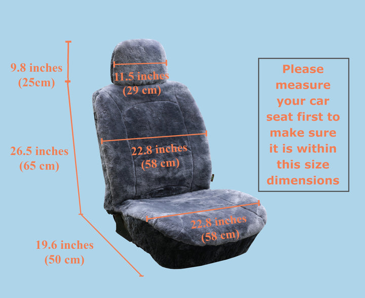 GENUINE AUSTRALIAN SHEARED WOOL SHEEPSKIN CAR SEAT COVER CURVE PATTERN