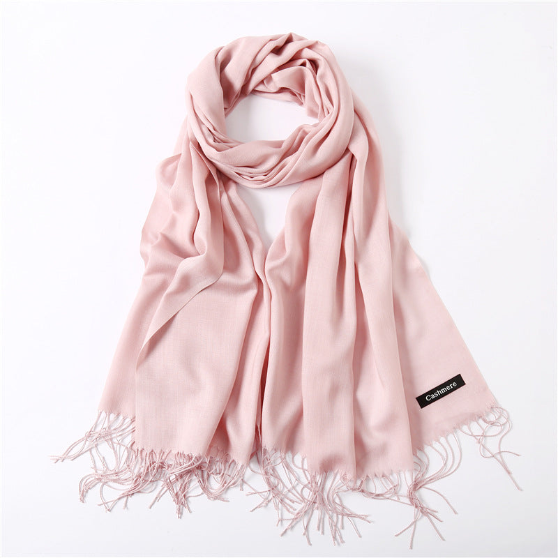 hot 2018 summer scarves for women shawls and wraps fashion solid female hijab stoles pashmina winter cashmere scarves foulard