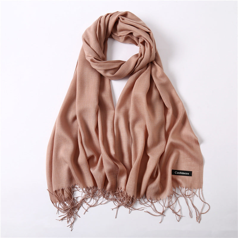 hot 2018 summer scarves for women shawls and wraps fashion solid female hijab stoles pashmina winter cashmere scarves foulard