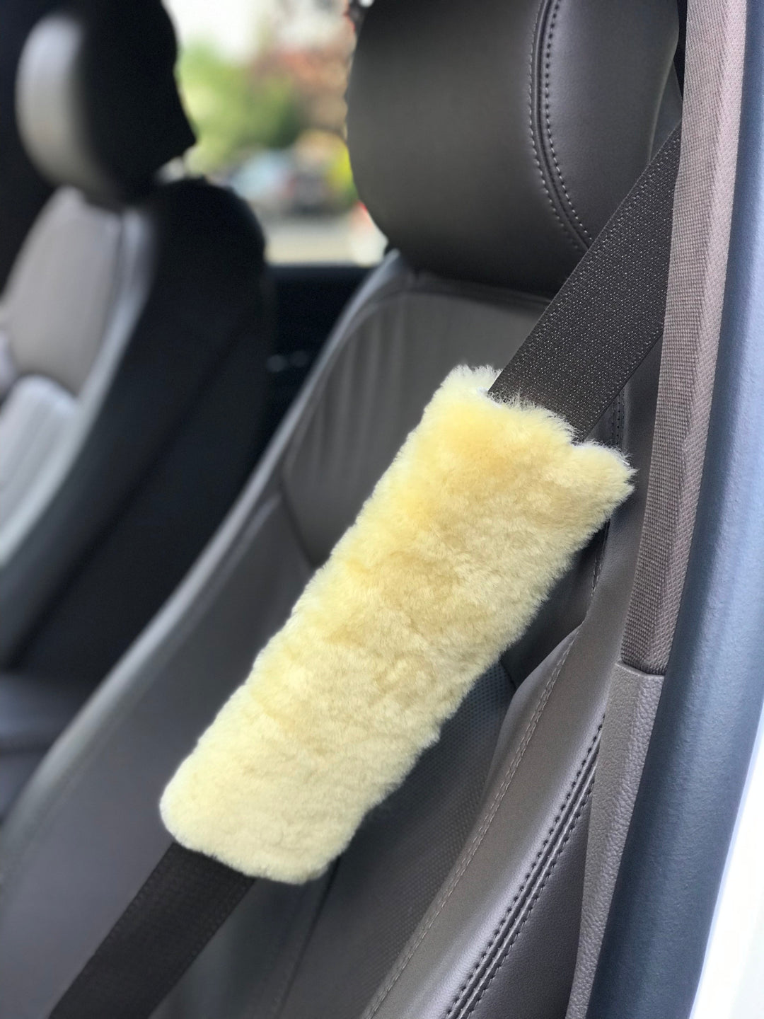 Sheepskin Seat Belt Cover