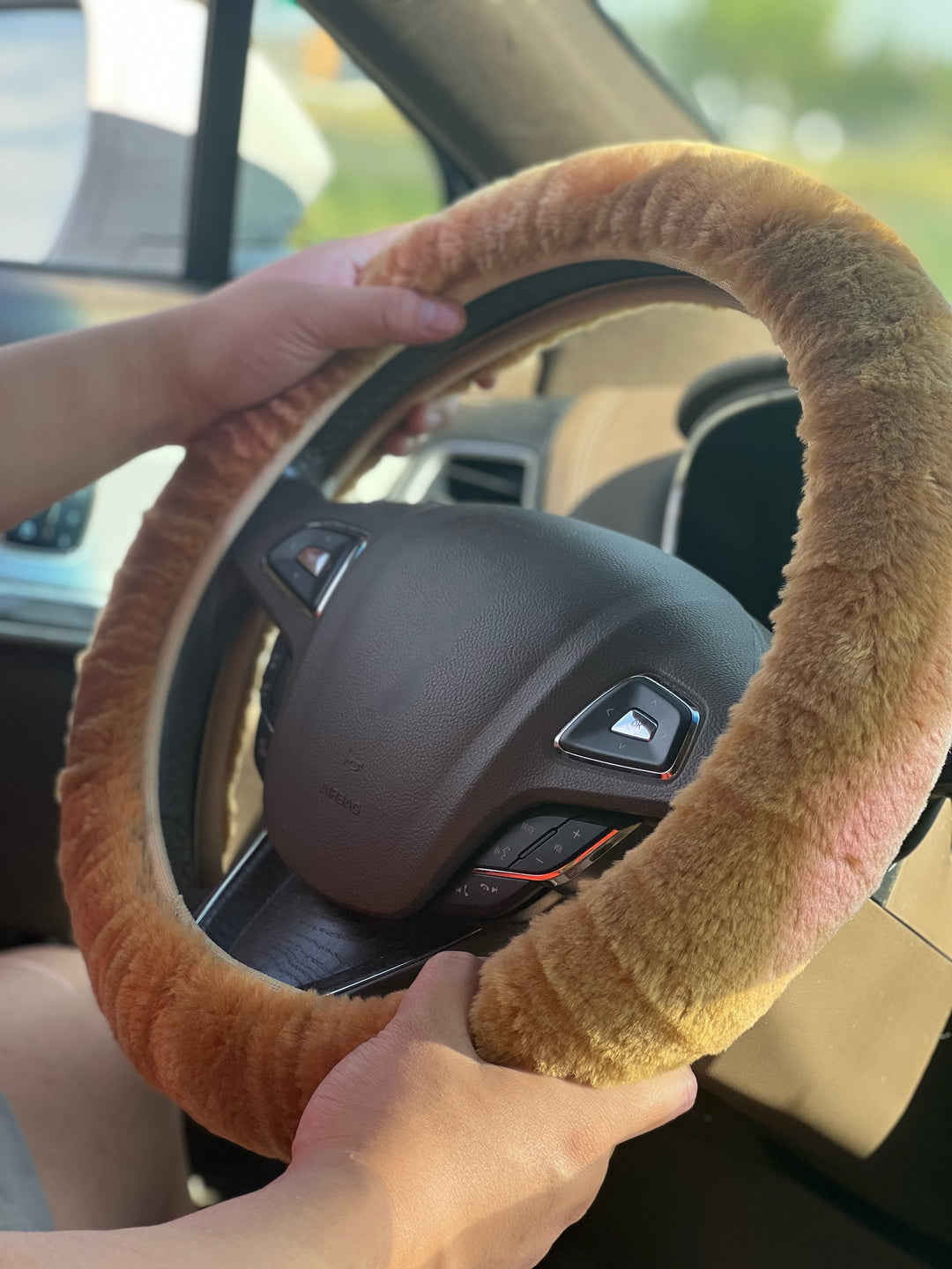 Sheepskin Steering Wheel Cover