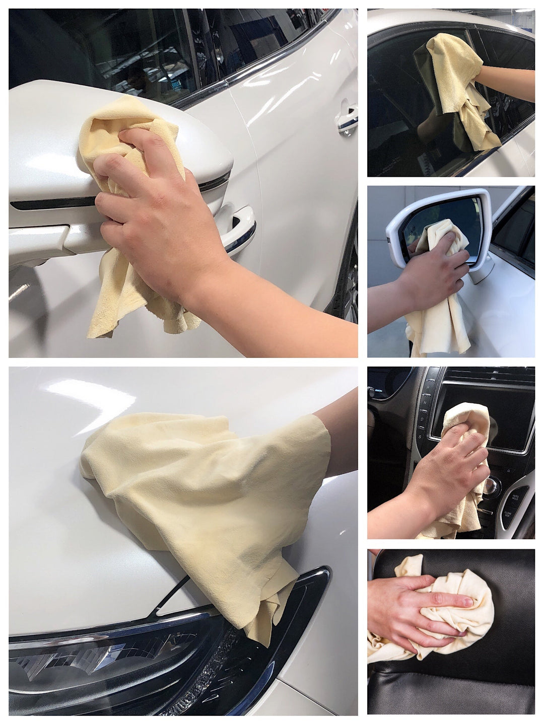 Sheepskin Leather Chamois For Car Cleaning and Drying