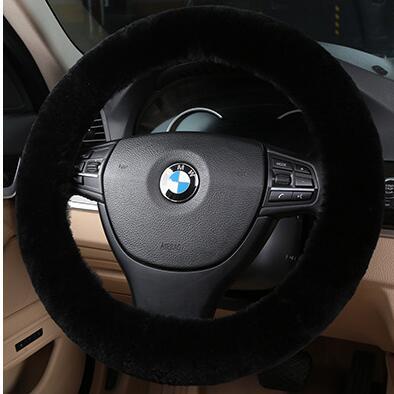 Sheepskin Steering Wheel Cover - Light Brown