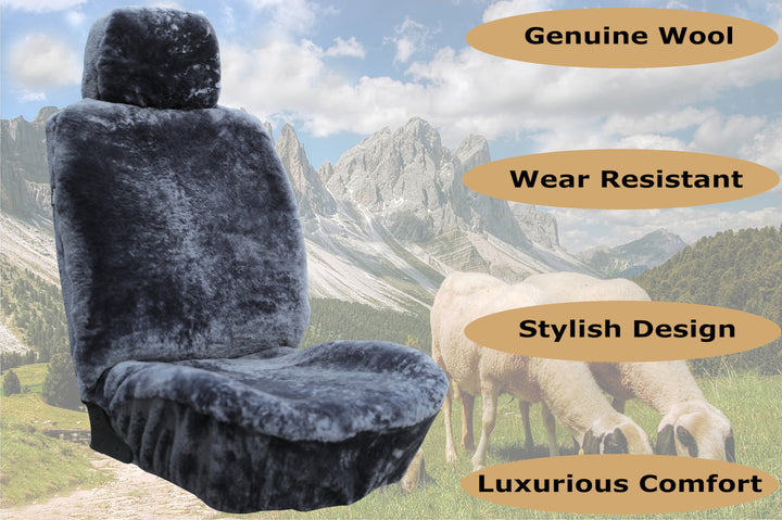 Genuine Australian Sheared Wool Sheepskin Car Seat Covers