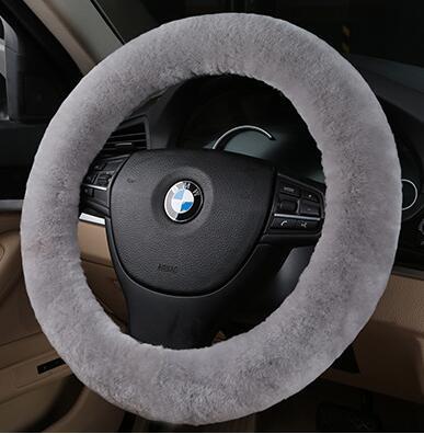 Sheepskin Steering Wheel Cover - Light Brown