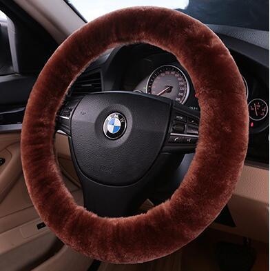 Sheepskin Steering Wheel Cover - Bluish Grey