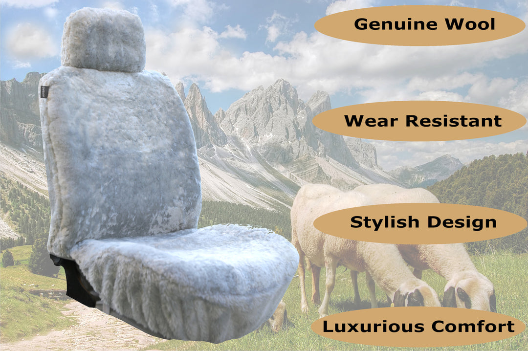 Genuine Australian Sheared Wool Sheepskin Car Seat Covers