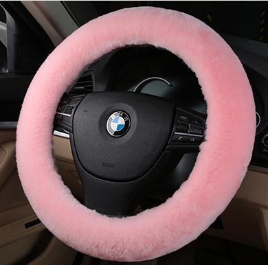 Sheepskin Steering Wheel Cover - Bluish Grey