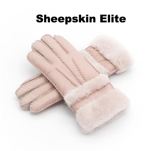 Classic Sheepskin Fur Leather Gloves (Multiple Colors)