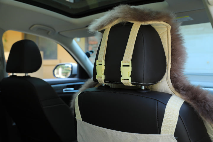 Genuine Australian Sheepskin Car Seat Covers ( x 1) - Brown