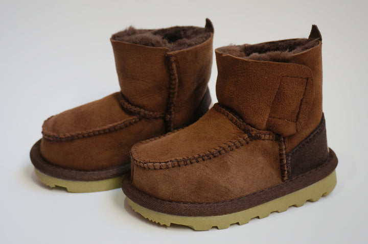 Toddler Sheepskin Boots without Tie - Brown