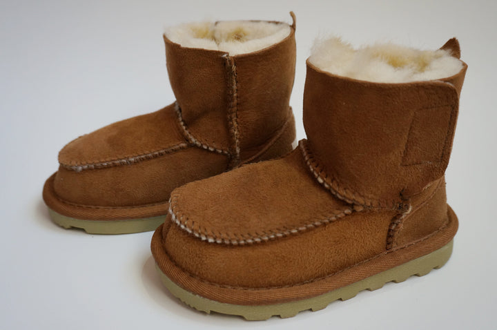 Toddler Sheepskin Boots without Tie - Tan